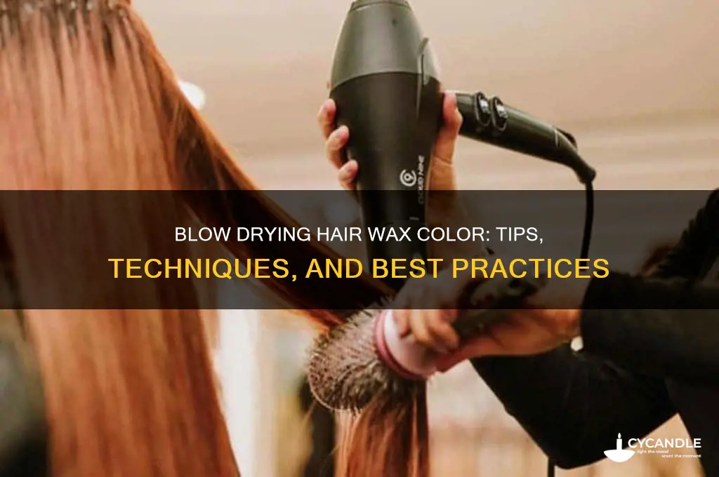 can you blow dry hair wax color