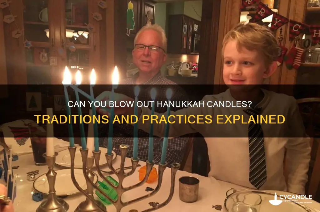 can you blow out hanukkah candles