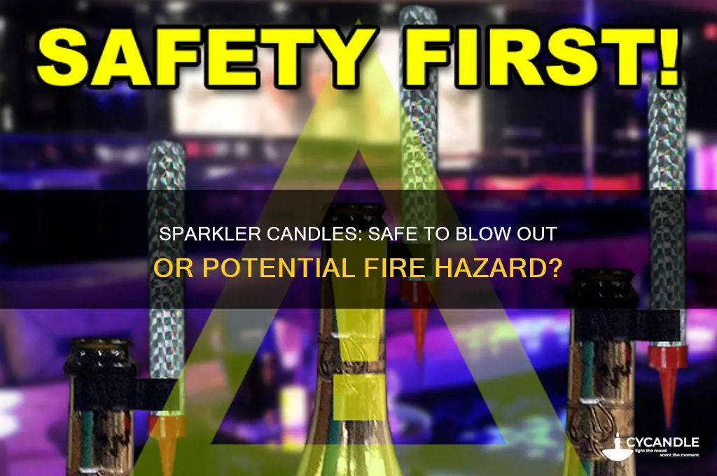can you blow out sparkler candles