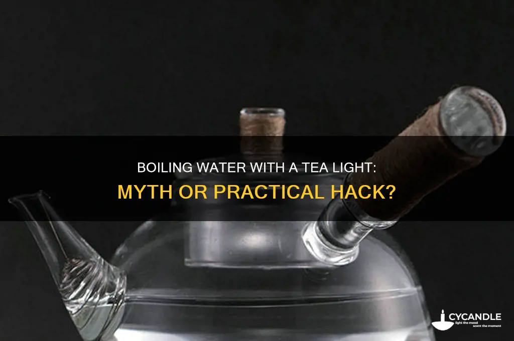 can you boil water with a tea light candle