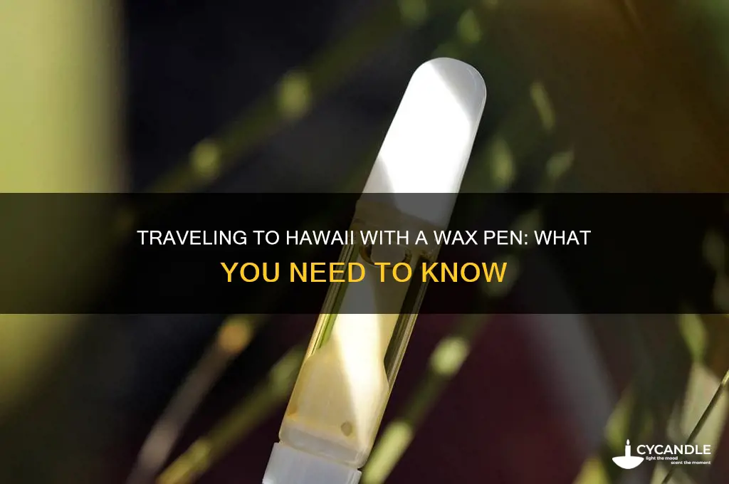 can you bring a wax pen to hawaii