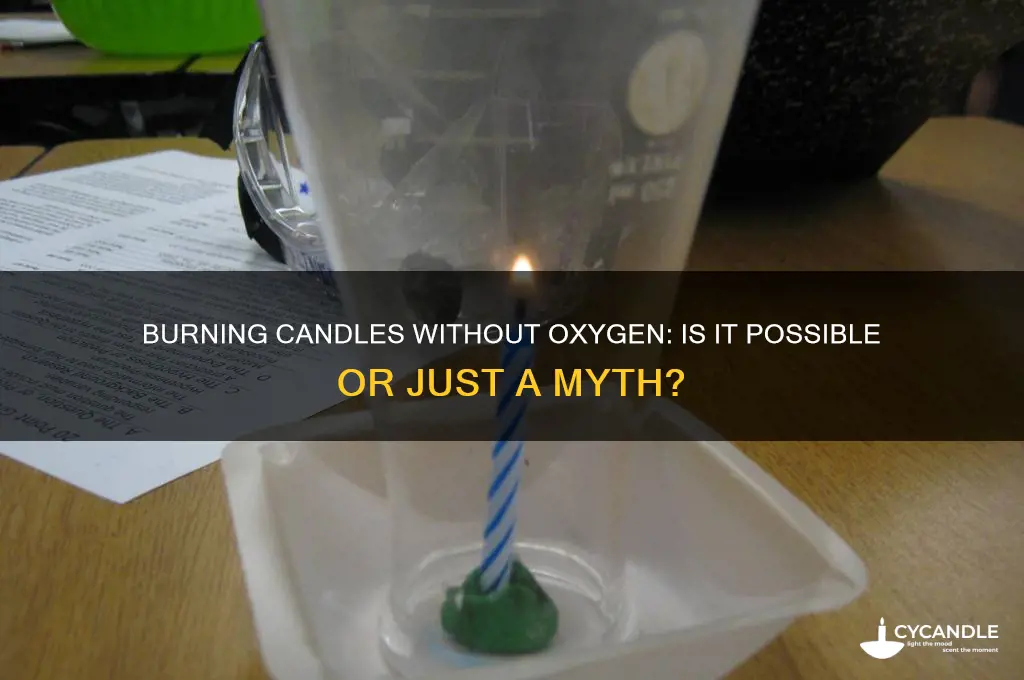 can you burn a candle if oxygen is being used