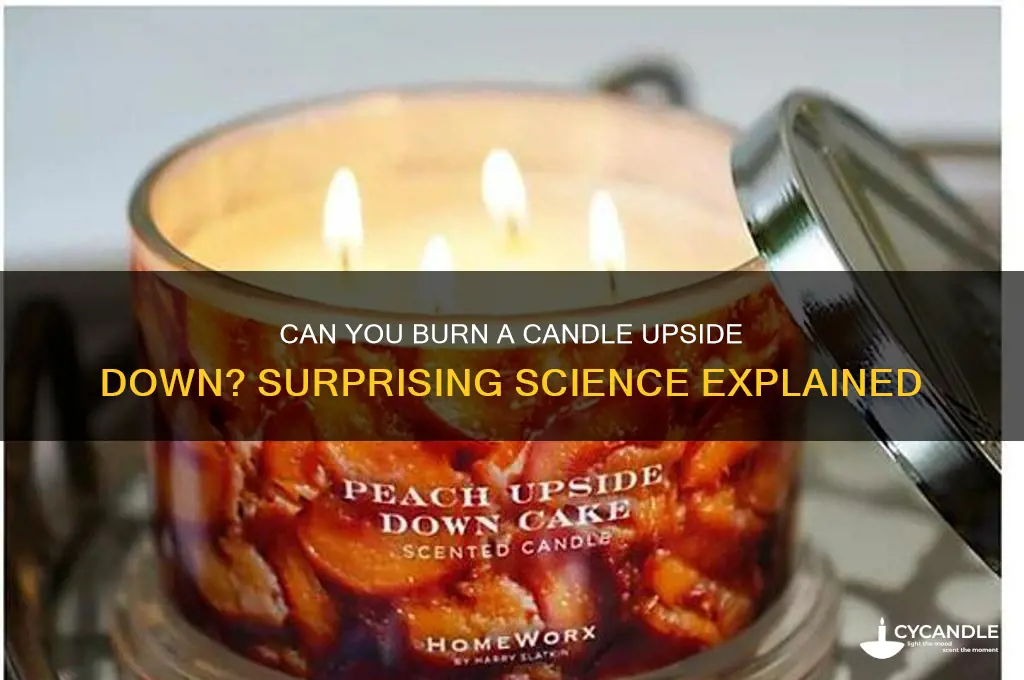 can you burn a candle upside down