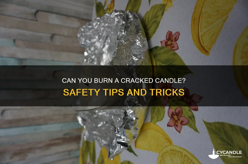 can you burn a cracked candle