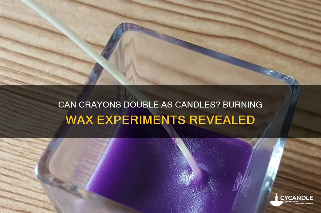 can you burn a crayon like a candle