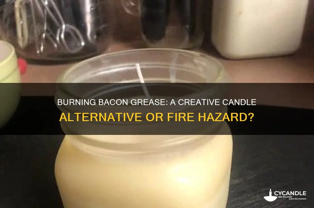 can you burn bacon grease as a candle