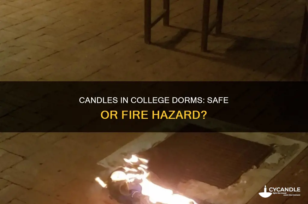 can you burn candles in a college dorm