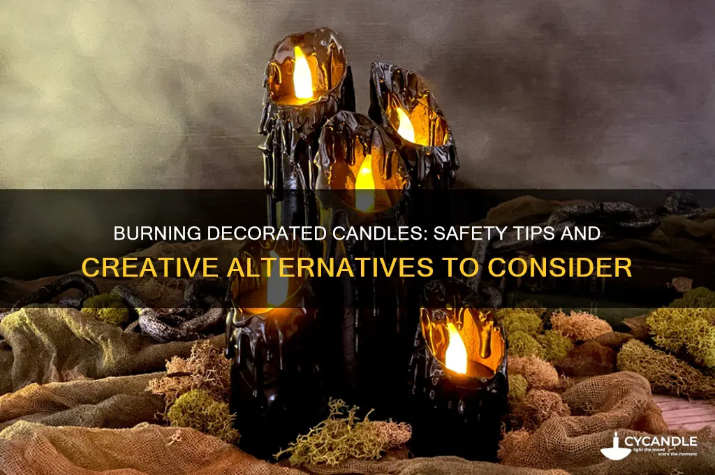 can you burn decorated candles