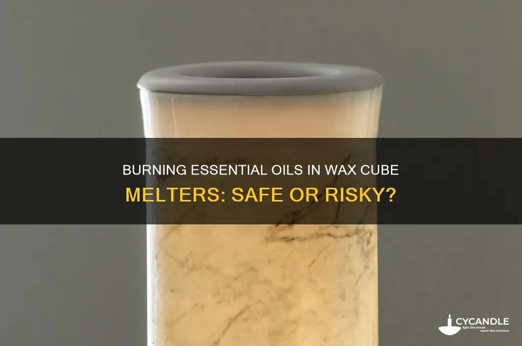 can you burn essential oil in wax cube melters