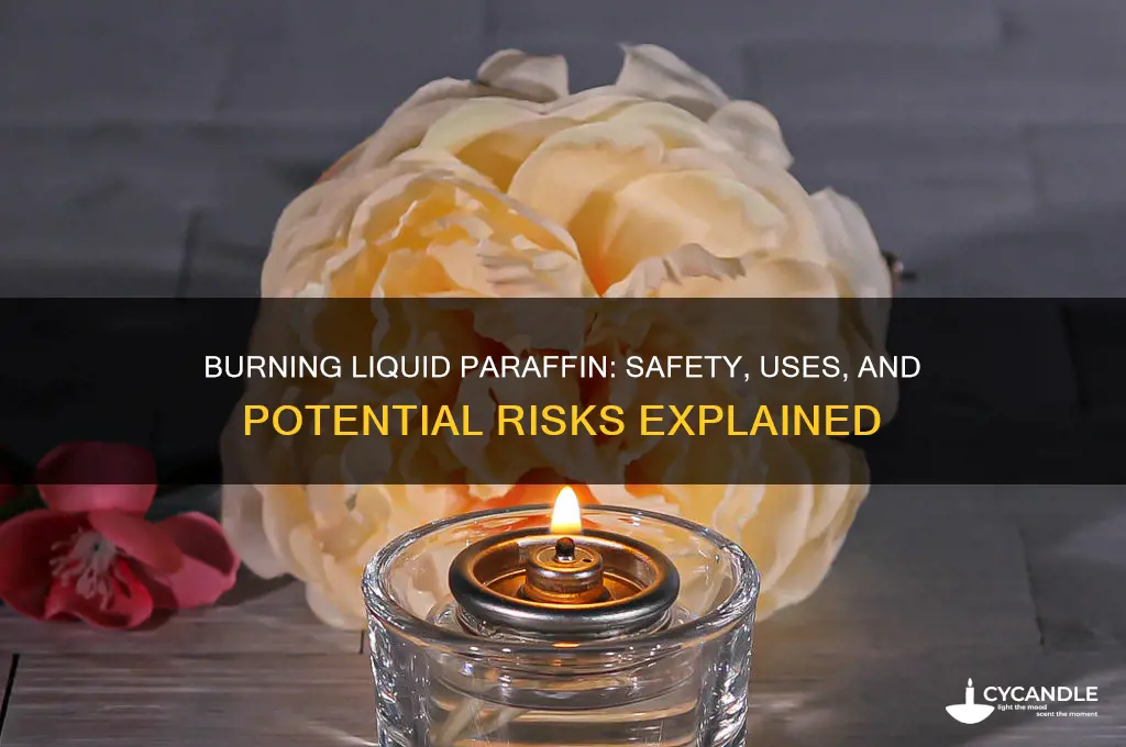 can you burn liquid paraffin inside