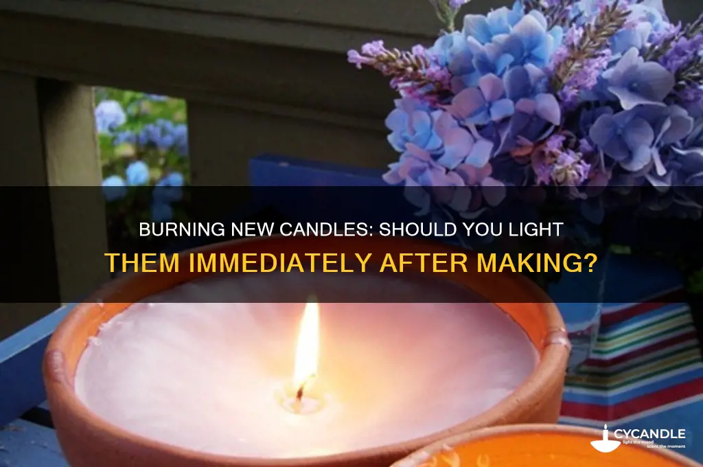 can you burn your candle the first day it