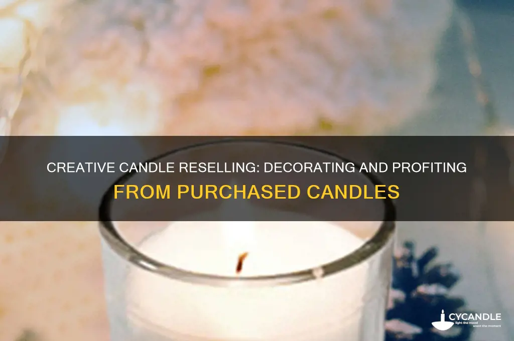 can you buy candles and decorate them and resale