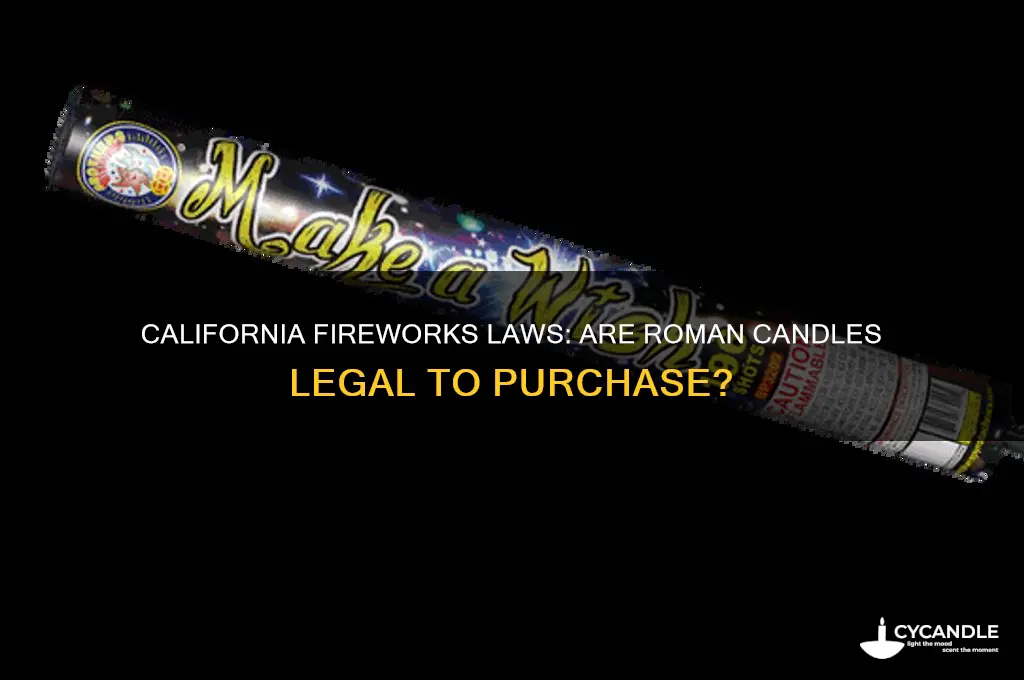 can you buy roman candles in california