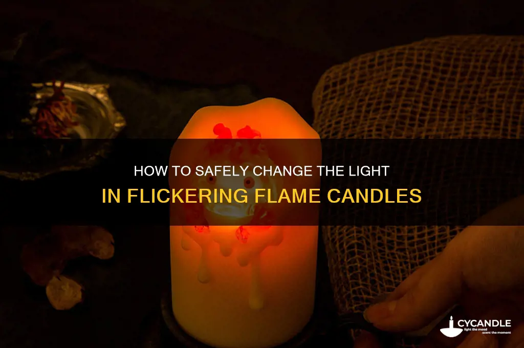 can you change the light in flickering flame candled