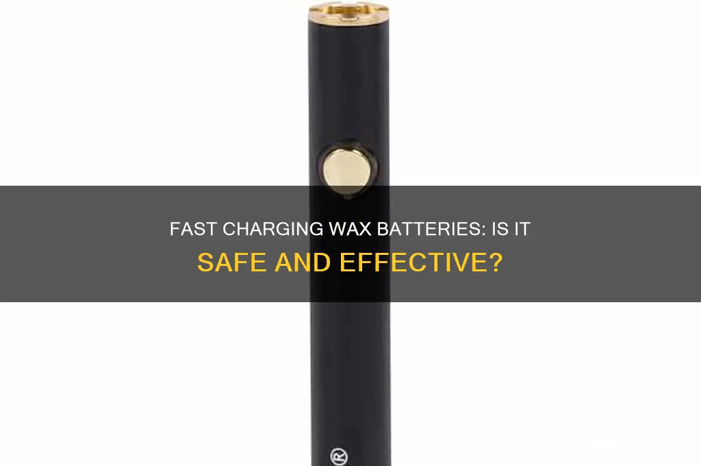 can you charge a wax battery with a fast charger