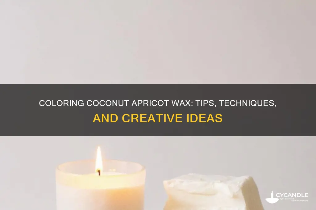 can you color coconut apricot wax