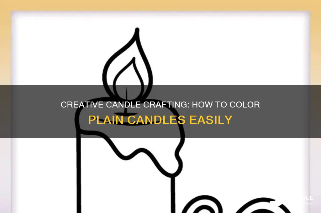 can you color plain candles