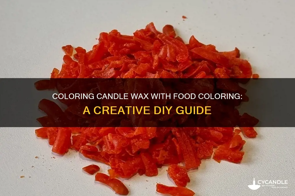can you colour candle wax with food colouring