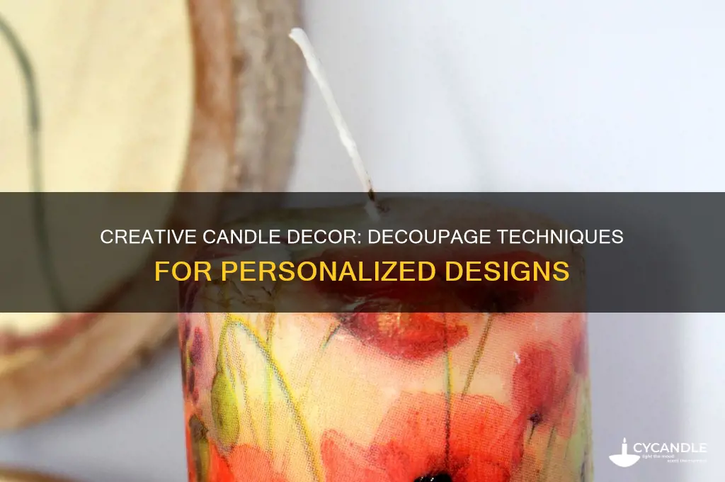 can you decopage candles