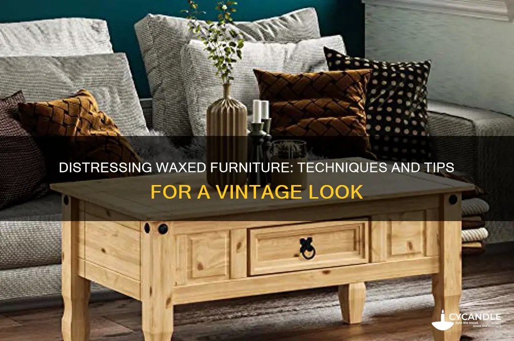 can you distress furniture after you have applied wax