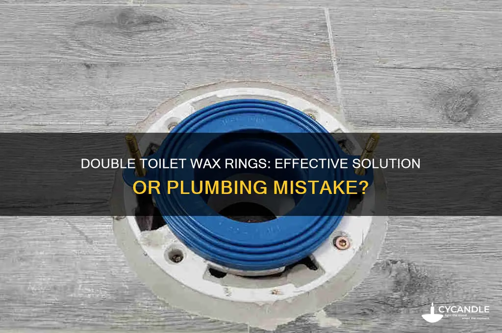 can you double up a toilet wax ring