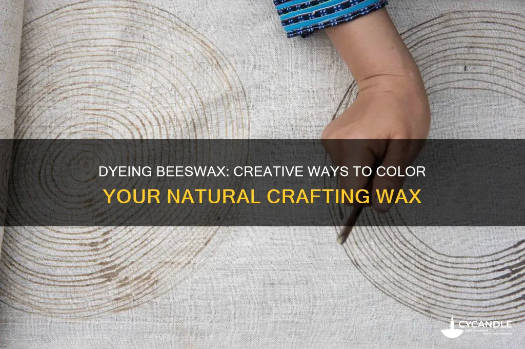 can you dye beeswax