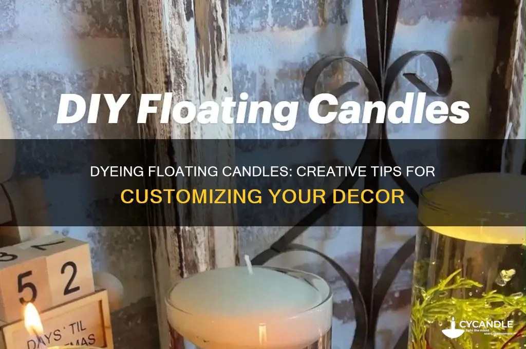can you dye floating candles