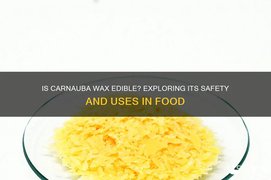 can you eat carnuba wax