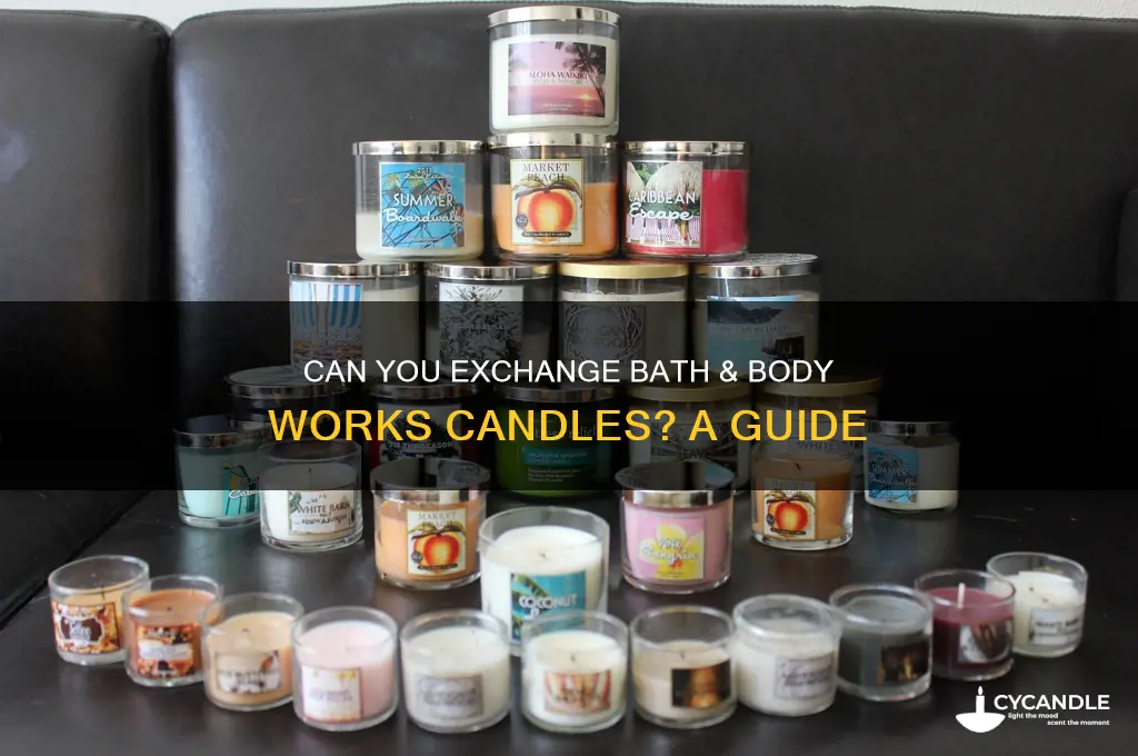 can you exchange a bath and body works candle