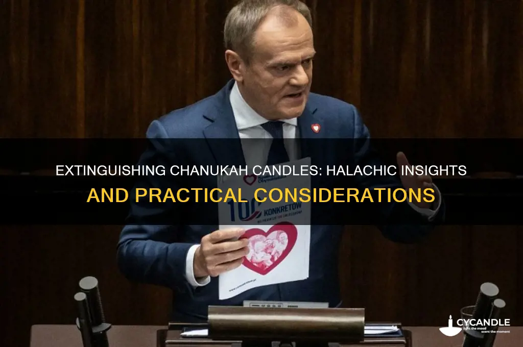 can you extinguish chanukah candles