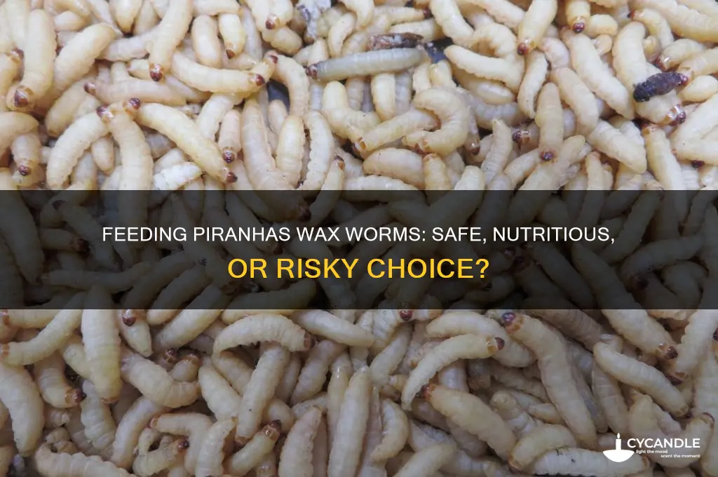can you feed a piranha wax worms