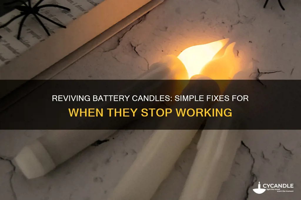 can you fix battery candles when they quit working