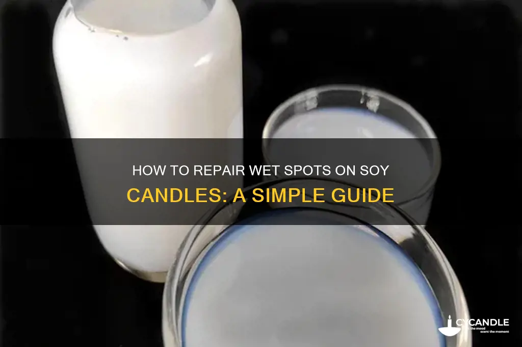 can you fix wet spots on soy candles