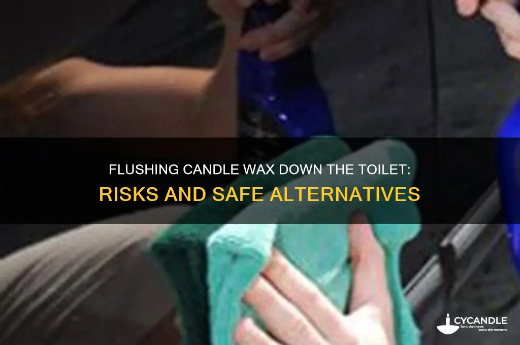 can you flush candle wax down the toilet