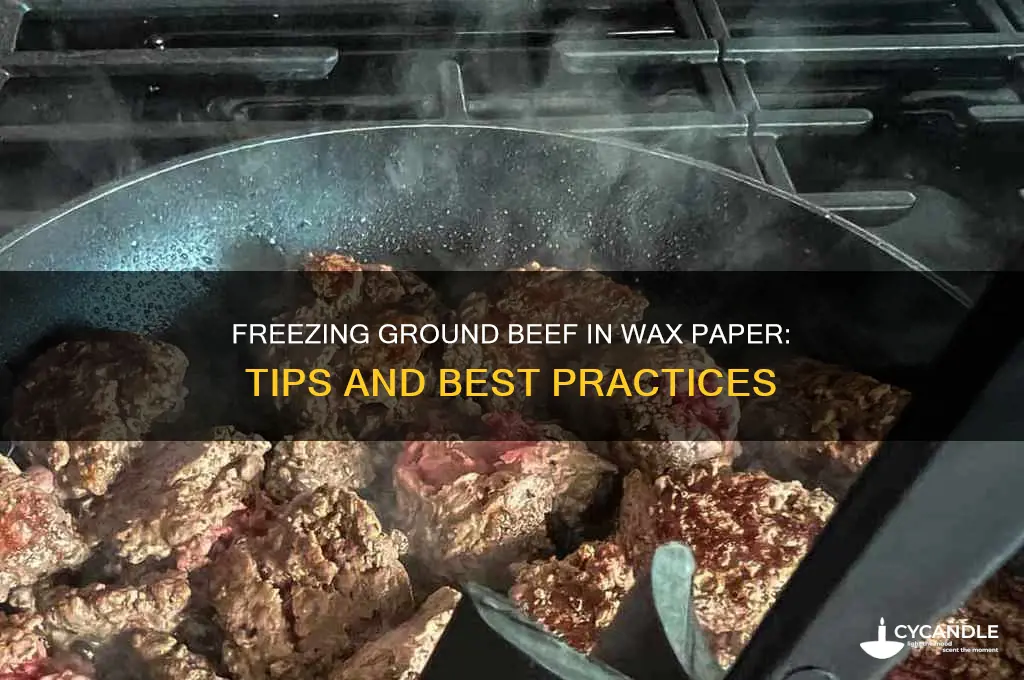 can you freeze ground beef in wax paper