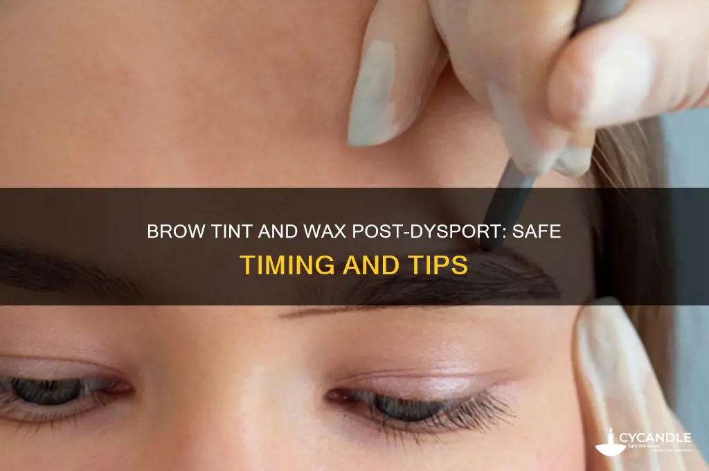 can you get brow tint and wax after dysprt