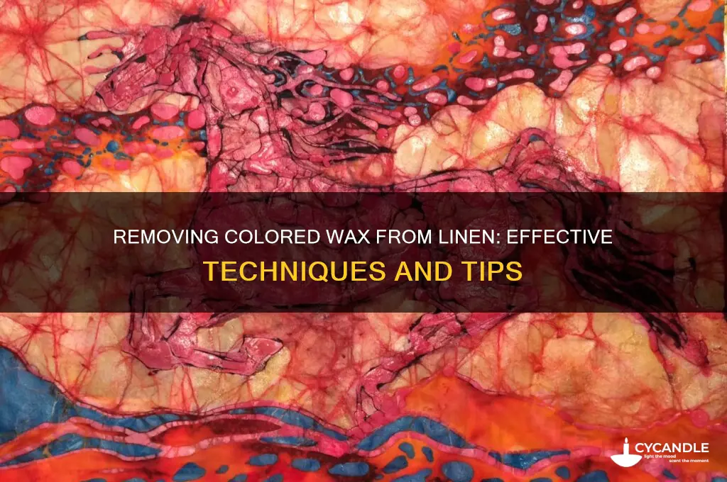 can you get colored wax out of linen