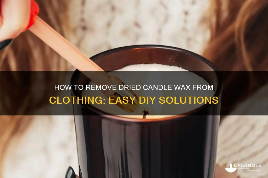 can you get dried candle wax out of clothing