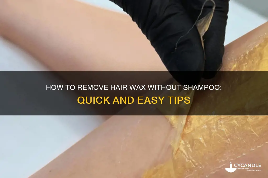 can you get hair wax out without shampoo