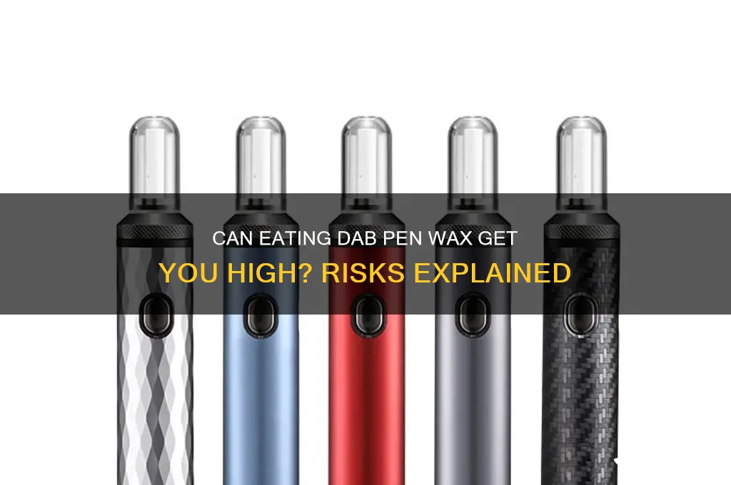 can you get high from eating dab pen wax