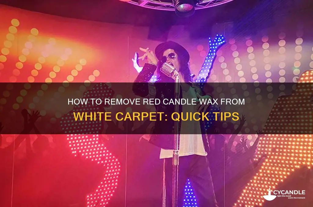 can you get red candle wax out of white carpet