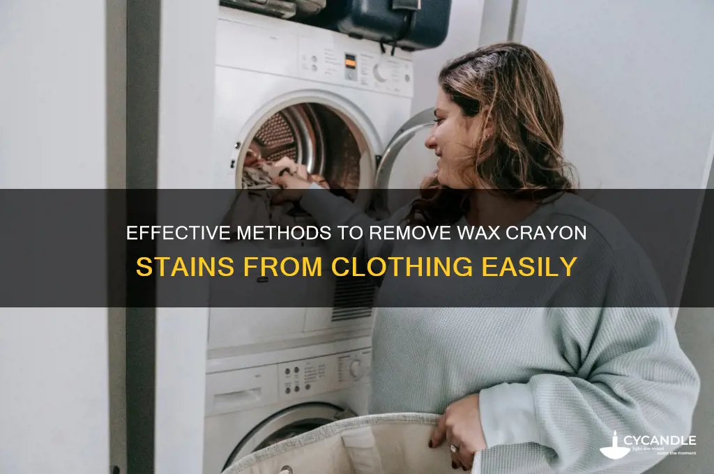 can you get wax crayon out of clothing