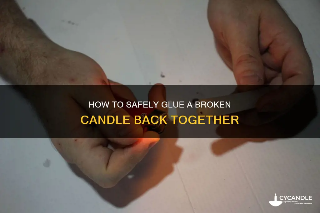 can you glue a candle back together