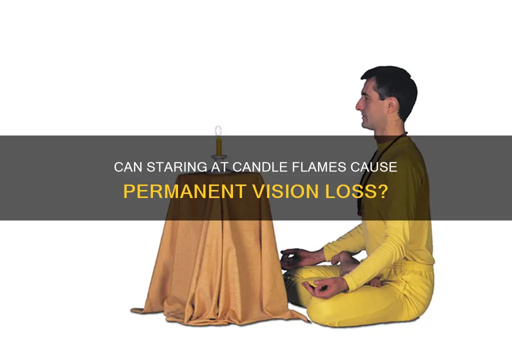 can you go blind by looking at a candle