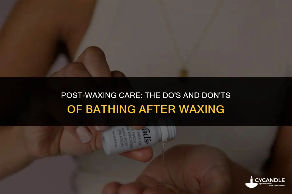 can you have a bath after waxing