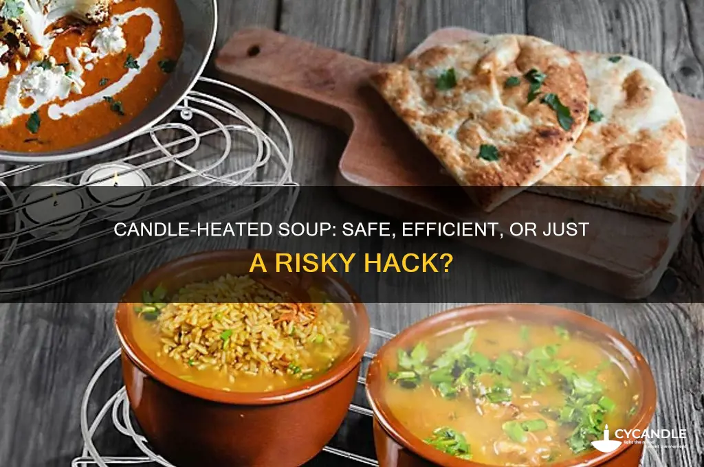 can you heat a can of soup with a candle