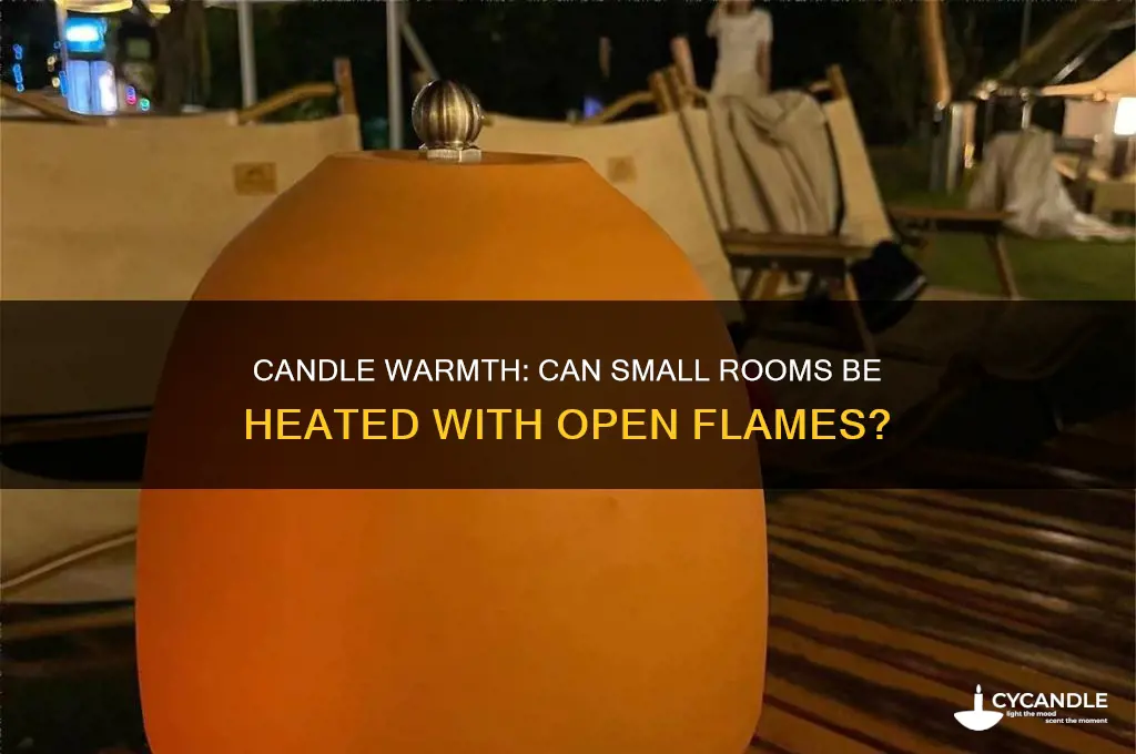 can you heat a small room with candles
