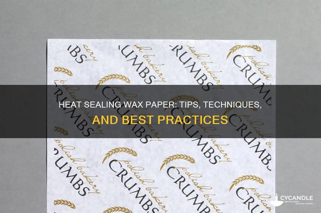 can you heat seal wax paper