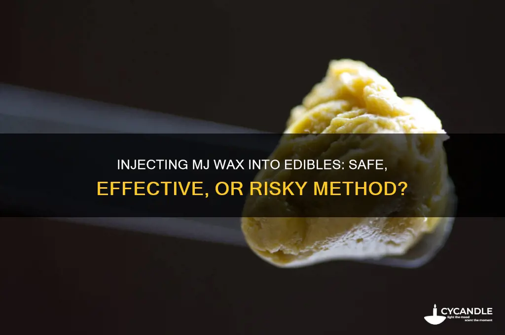 can you inject mj wax into edibles