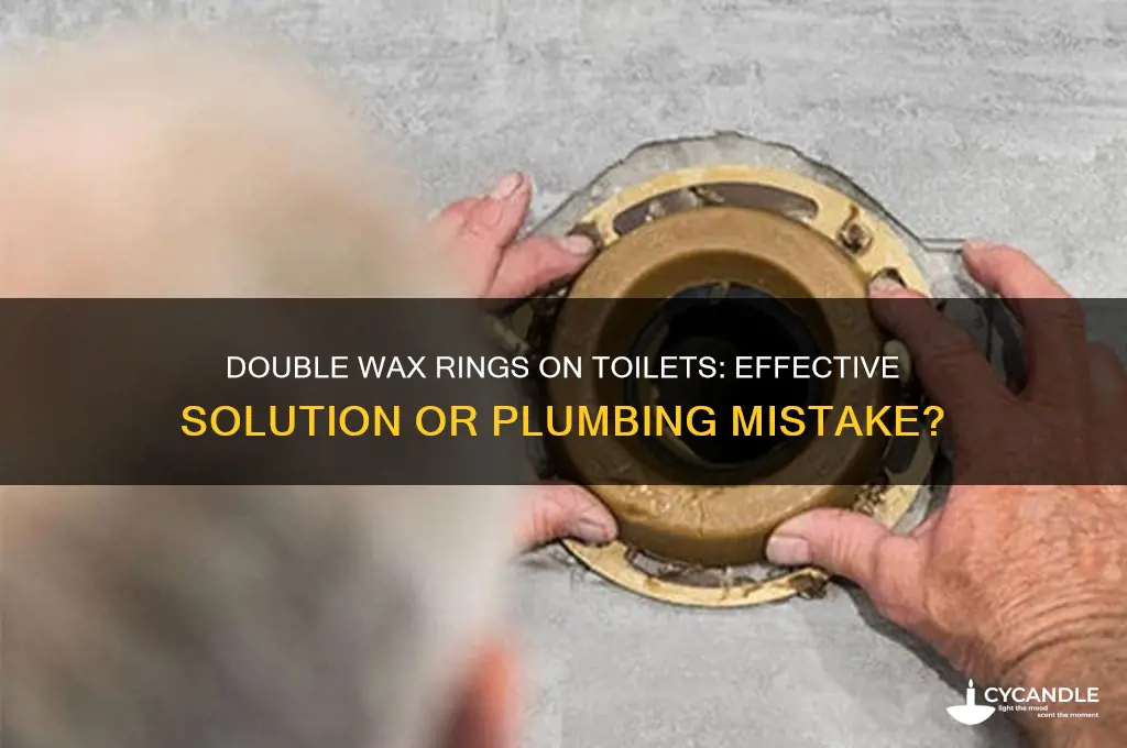 can you install two wax rings on a toilet
